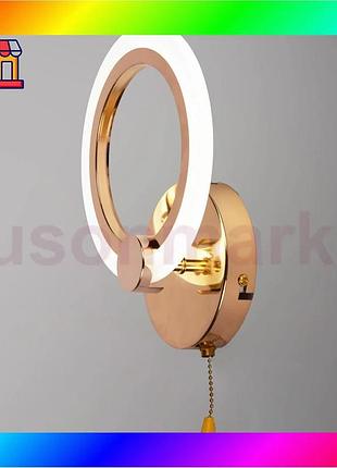Bs світильник світлодіодний настінний, best mix led бра sunlight золото 5333/1w bas77/n