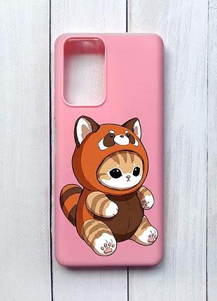 Матовый розовый на xiaomi redmi note 10 pro/10 pro max котик панда (принт 423)