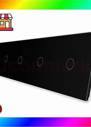 Bs умный сенсорный zigbee best mix выключатель 5 сенсоров (1-1-1-1-1) livolo черное стекло (vl-c705z-1 bas77/n