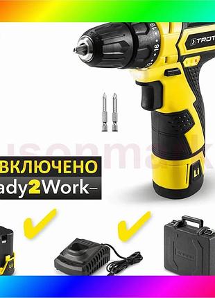 Bs дриль-шурупокрут акумуляторний trotec best mix pscs 11-12v + кейс (4410000102) bas77/n