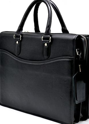 Деловая кожанная мужская сумка-портфель ta-4364-4lx tarwa