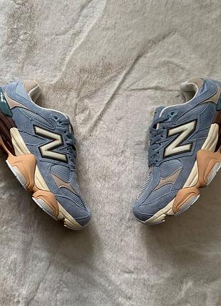 Кроссовки мужские new balance 9060 sea blue white beige