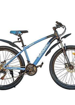Велосипед al 26" spark mount рама 15'' черный с голубым (218758)