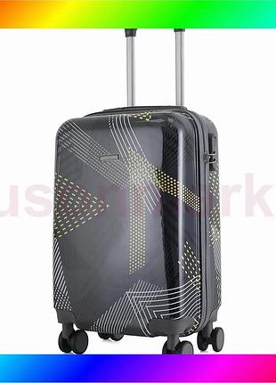 Bs чемодан semi line best mix 20" (s) black pattern (t5651-1) bas77/n