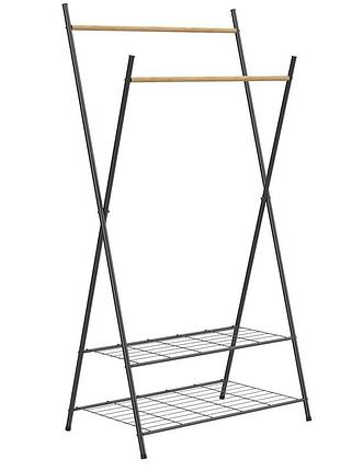 Стойка для одежды casa si garment rack bamboo black (cs92309w04), черный