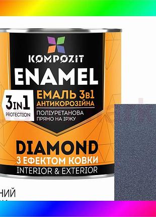 Bs эмаль антикоррозионная 3 best mix в 1 diamond с эффектом ковки, 2,5 л, черный bas77/n