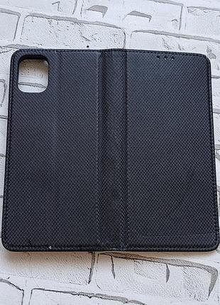 Чехол-книжка для samsung galaxy a05 (a055) wallet case черный, магнитный, с отделением для карт