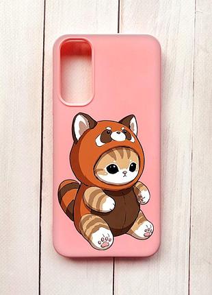 Матовий чохол на samsung a34 5g рожевий котик панда (принт 423)