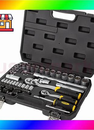Bs набор насадок торцевых best mix и бит 1/4", 1/2" 72шт crv mid sigma (6003741) bas77/n