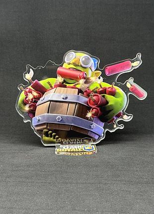 Акрилова колекційна фігурка clash of clans, clash royale гоблін-підривник (goblin demolisher) 15 см