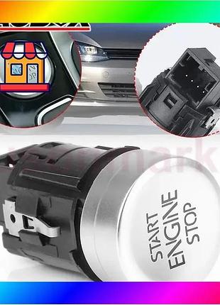 Bs кнопка старт-стоп двигуна best mix 5gg959839 для vw golf 7 mk7 — заміна, 26,5×49 мм, чорна з срібло bas77/n