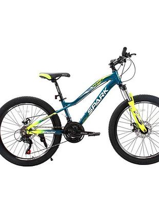 Велосипед al 24" spark hunter рама 11" синий с желтым (224690)