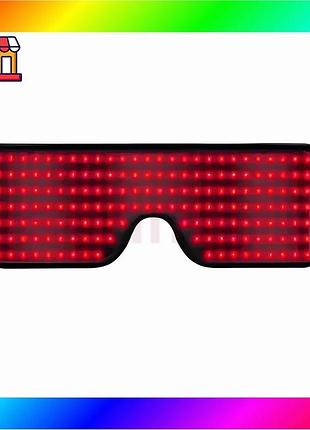 Bs красные светодиодные очки resteq со встроенным аккумулятором – led-очки для вечеринок и шоу, заряд bas77/n