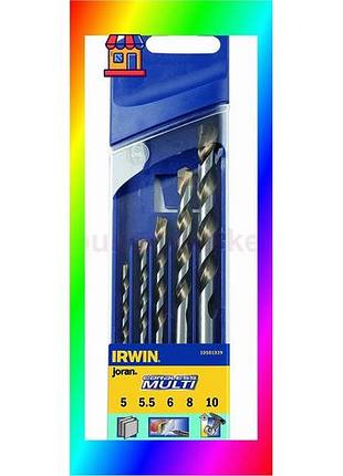 Bs набір свердел універсальних best mix cordless multi ø5-10 мм 5 шт, irwin 10501939 bas77/n