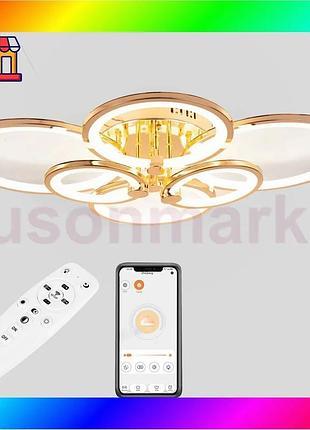 Bs потолочная led люстра, best mix светодиодный светильник sunlight золото 5332/2+2+2. bas77/n