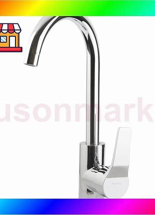 Bs смеситель s45 ø40 best mix для кухни излив высокий ухо на гайке aquatica (9745100) bas77/n