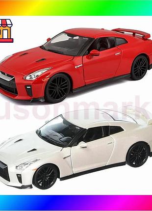 Bs автомодель - nissan best mix gt-r (асорті червоний, білий металік, 1:24) bas77/n