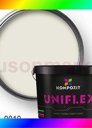 Bs краска резиновая универсальная best mix uniflex, 12 кг, ral 9010 bas77/n