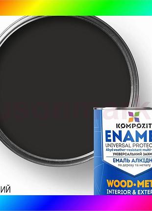 Bs эмаль алкидная kompozit®, best mix матовый, 12 кг, черный bas77/n