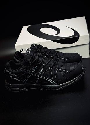 Чисто черные повседневные кроссовки ассикс для мужчин мужские asics на лето