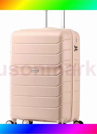 Bs чемодан semi line best mix 20" (s) cappuccino (t5770-1) bas77/n
