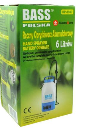 Плечевой аккумуляторный садовый опрыскиватель 6л bass polska 8609