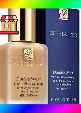 Bs estee lauder double best mix wear stay in place makeup 1w2 sand 30 мл стійкий матовий тональний кре bas77/n