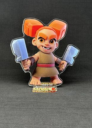 Акриловая коллекционная фигурка clash of clans, clash royale берсеркша (berserker) 15 cм