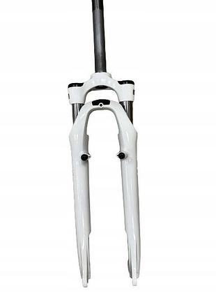 Вилка 28" suntour nex-e25 резная 1-1/8" disk gwint, белая (4165)