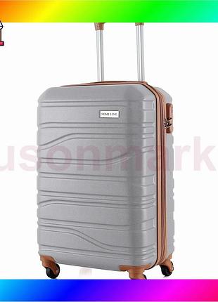 Bs чемодан semi line best mix 20" (s) light grey (t5715-1) bas77/n