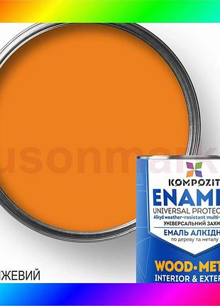 Bs эмаль алкидная kompozit®, best mix глянцевый, 0,9 кг, оранжевый bas77/n