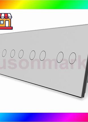 Bs розумний сенсорний zigbee best mix вимикач 8 сенсорів (2-2-2-2) livolo сірий (vl-c708z-15) bas77/n