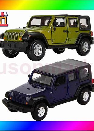 Bs автомодель - jeep best mix wrangler unlimited rubicon (асорті зелений металік, темно-синій 1:32) bas77/n