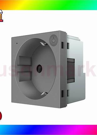 Bs умная розетка livolo best mix zigbee, с заземлением, серая, 16а 230в, управление через alexa / goog bas77/n