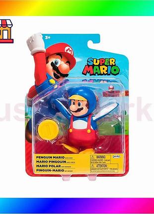 Bs игровая фигурка с best mix артикуляцией super mario - марио-пингвин (10 cm, с аксесс.) bas77/n