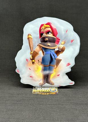 Акриловая коллекционная фигурка clash of clans, clash royale главная бандитка (bandit leader) 15 cм