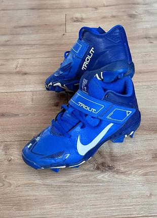Бутсы детские nike trout 38 р синие шипы спортивные оригинал