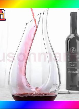 Bs декантер resteq 1500 best mix мл із кришталевого скла для вина, графін для аерації червоних вин, ел bas77/n