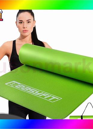 Bs коврик для фитнеса best mix и йоги easyfit nbr 10 мм зеленый bas77/n