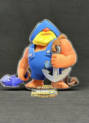 Акриловая коллекционная фигурка clash of clans, clash royale рыбак 15 cм