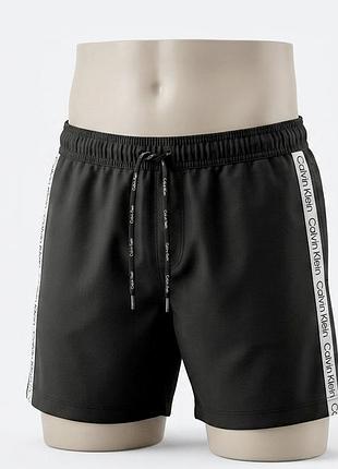 Оригінальні брендові пляжні, купальні чорні шорти calvin klein , розмір s