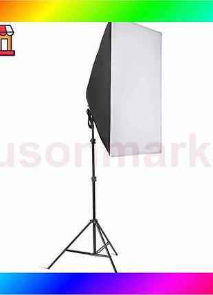 Bs студийный свет resteq best mix с патроном e27 и софтбоксом 50x70 см для фотостудии с регулируемой с bas77/n