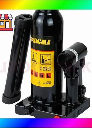 Bs домкрат гідравлічний пляшковий best mix 2т h 180-333мм sigma (6101021) bas77/n
