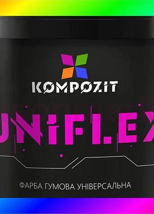 Bs краска резиновая универсальная best mix uniflex, 0,9 кг, белый ral 9016 bas77/n