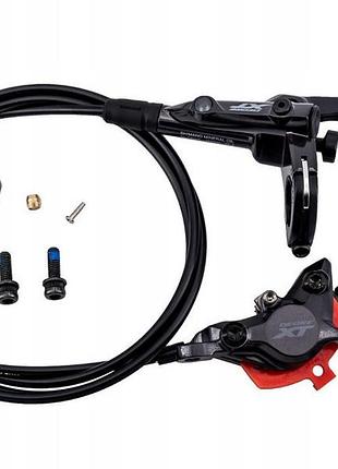 Тормоз дисковый гидравлический shimano deore xt bl-t8100+br-m8100, задний, 1700 мм (66739b)
