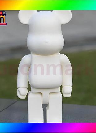 Bs статуетка bearbrick 400% best mix white 28 см. іграшка дизайнерська беарбрик білий. bearbrick bas77/n