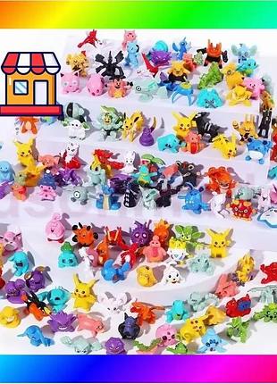 Bs набор фигурок покемонов best mix resteq 144 шт — мини-фигурки pokemon 2.5 см, коллекционные игрушки bas77/n