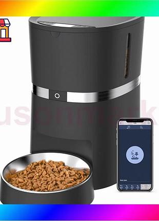 Bs автоматична годівниця smart best mix life 3.8l з wi-fi керуванням, подвійною мискою та голосовим по bas77/n