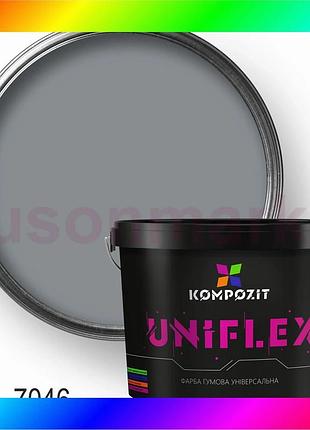 Bs краска резиновая универсальная best mix uniflex, 0,9 кг, серый ral 7046 bas77/n