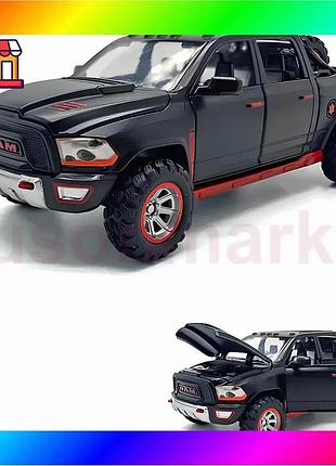 Bs металлическая модель dodge best mix ram trx 1:32 – инерционная машинка с фарами и звуком, черная bas77/n